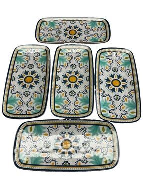 Bobby Flay set of 5 rectangle Spanish Medallion melamine plates